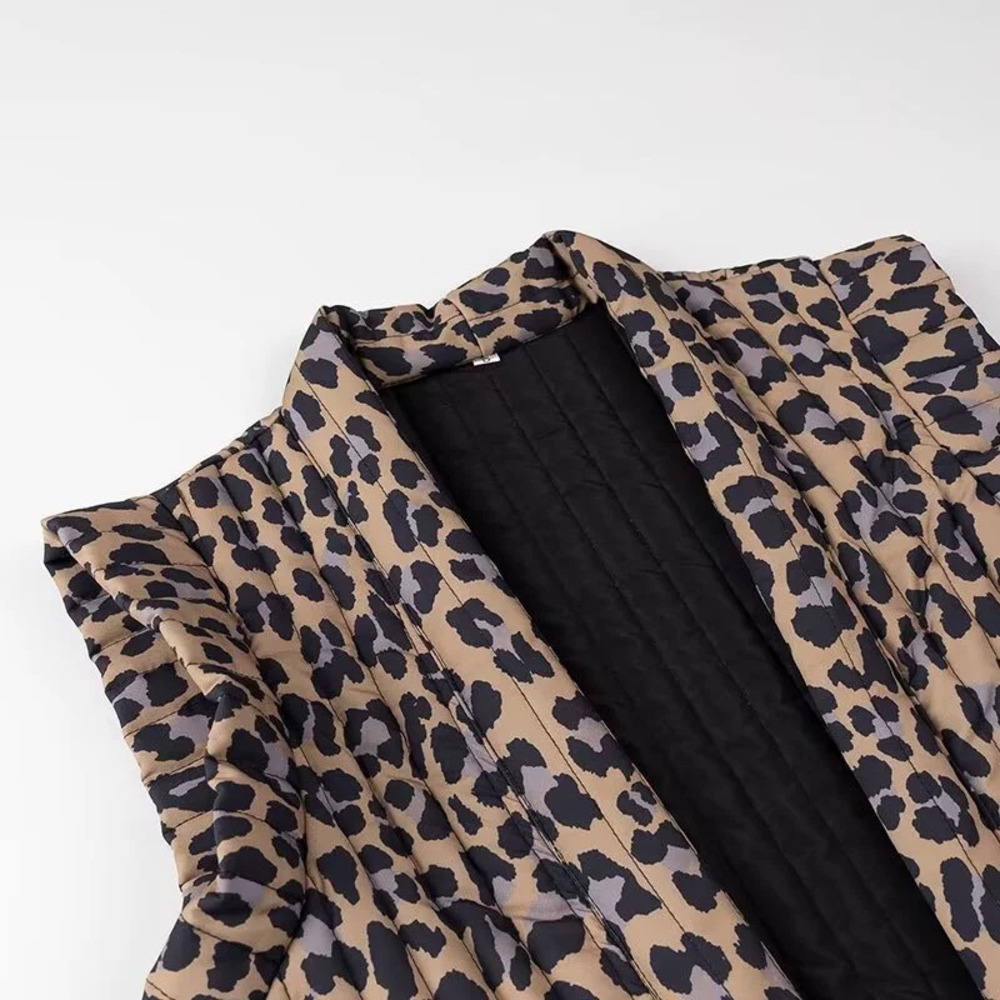 Leopard Print Sleeveless Camisole Vest